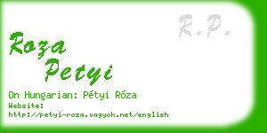 roza petyi business card